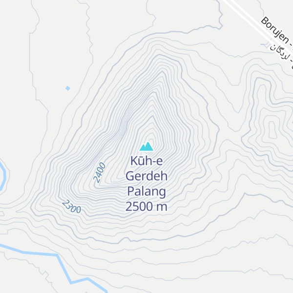 Map of Kūh-e Gerdeh Palang