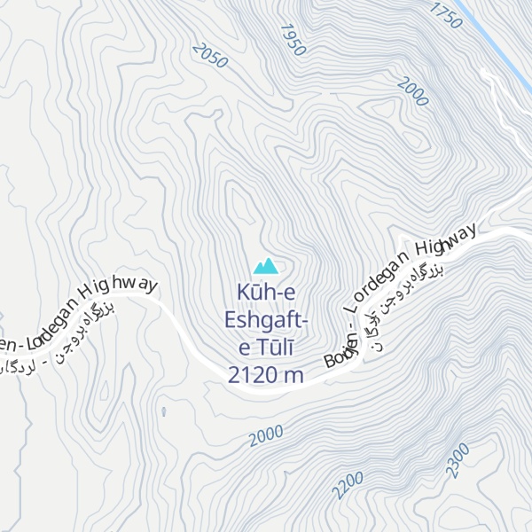 Map of Kūh-e Eshgaft-e Tūlī