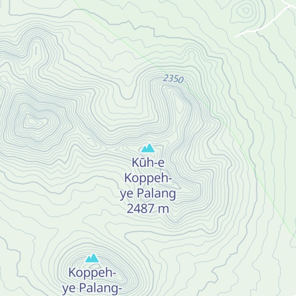Map of Kūh-e Koppeh-ye Palang