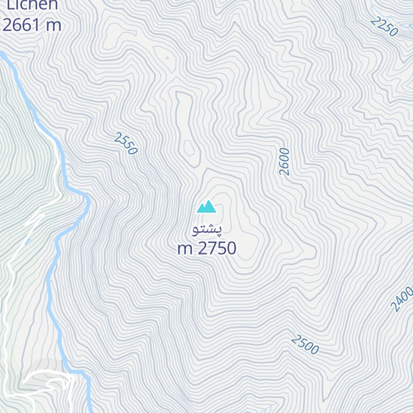 Map of پشتو
