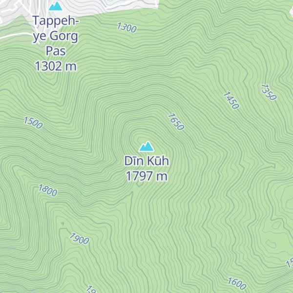 Map of Dīn Kūh