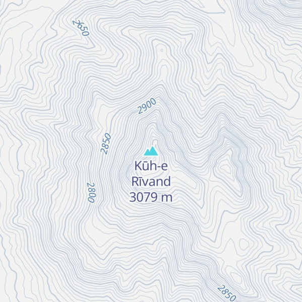 Map of Kūh-e Rīvand