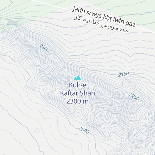 Map of Kūh-e Kaftar Shāh