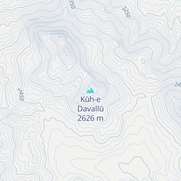 Map of Kūh-e Davallū