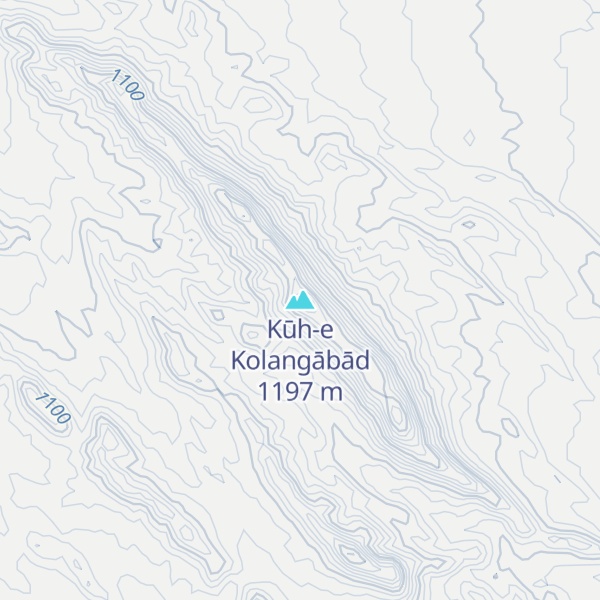 Map of Kūh-e Kolangābād