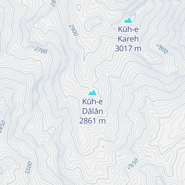 Map of Kūh-e Dālān