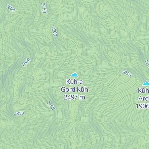 Map of Kūh-e Gord Kūh