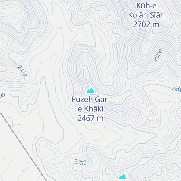 Map of Pūzeh Gar-e Khākī
