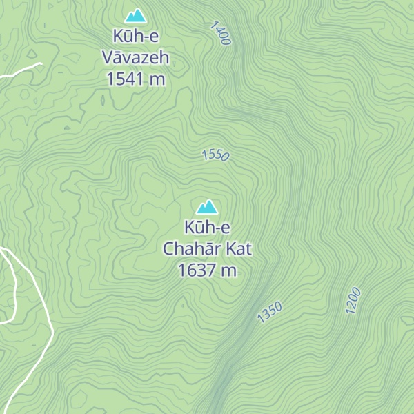 Map of Kūh-e Chahār Kat