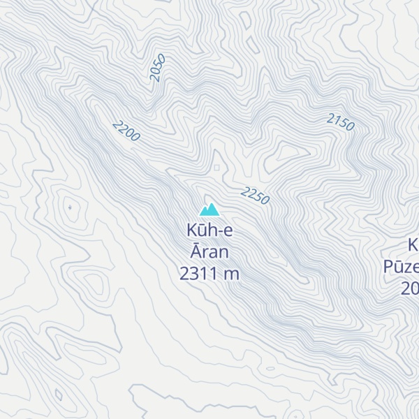 Map of Kūh-e Āran
