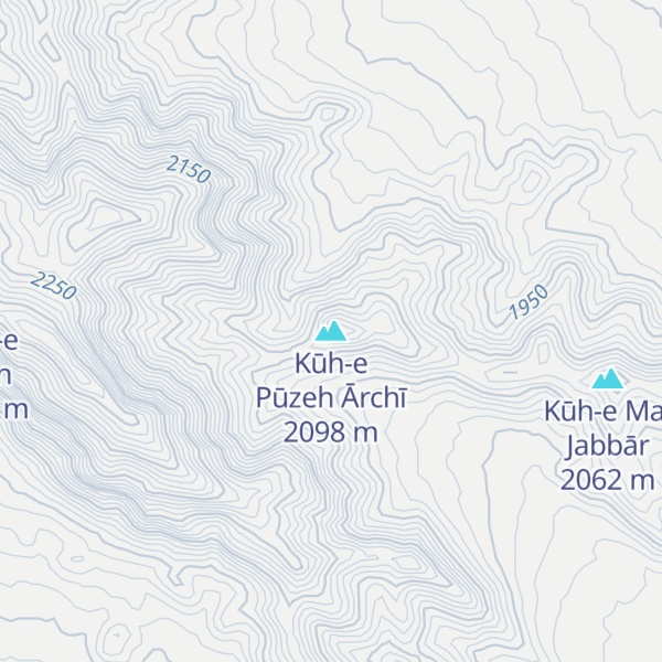 Map of Kūh-e Pūzeh Ārchī
