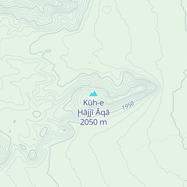 Map of Kūh-e Ḩājjī Āqā