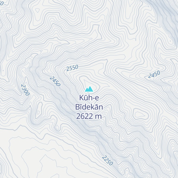 Map of Kūh-e Bīdekān