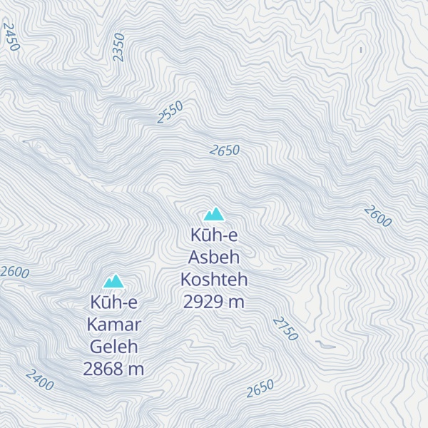 Map of Kūh-e Asbeh Koshteh