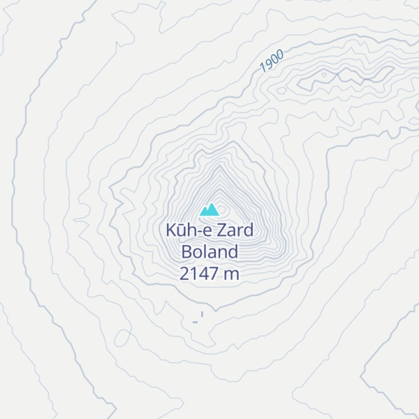 Map of Kūh-e Zard Boland