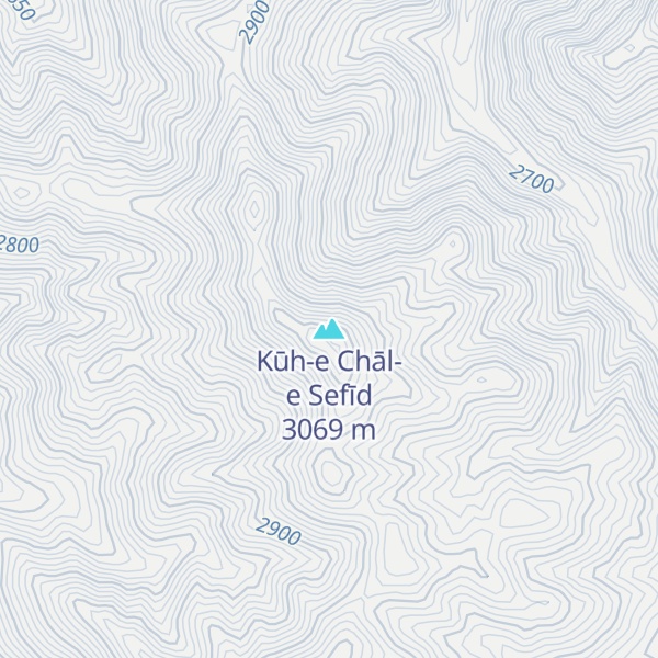 Map of Kūh-e Chāl-e Sefīd