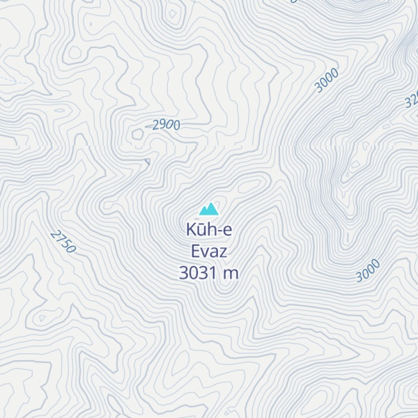 Map of Kūh-e Evaz