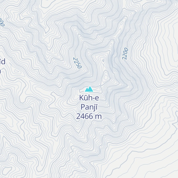 Map of Kūh-e Panjī