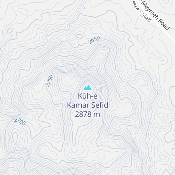 Map of Kūh-e Kamar Sefīd