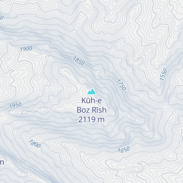 Map of Kūh-e Boz Rīsh