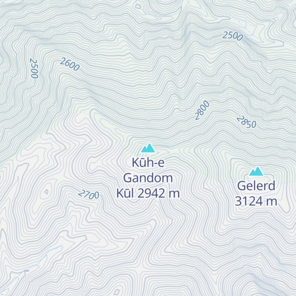 Map of Kūh-e Gandom Kūl