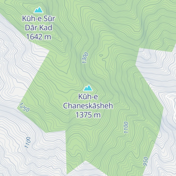 Map of Kūh-e Chaneskāsheh