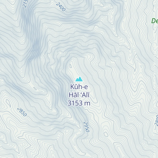 Map of Kūh-e Hāl ‘Alī