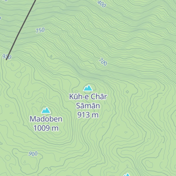 Map of Kūh-e Chār Sāmān
