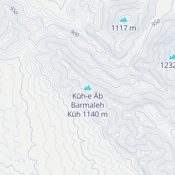 Map of Kūh-e Āb Barmaleh Kūh