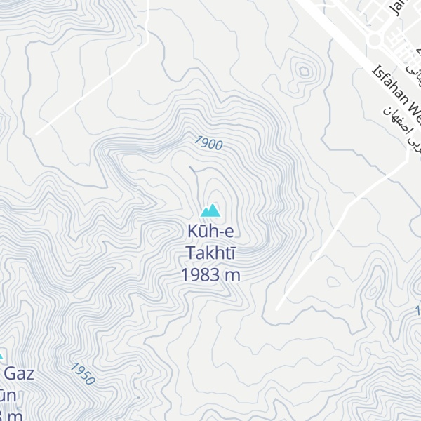 Map of Kūh-e Takhtī
