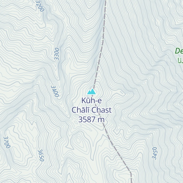 Map of Kūh-e Chālī Chast