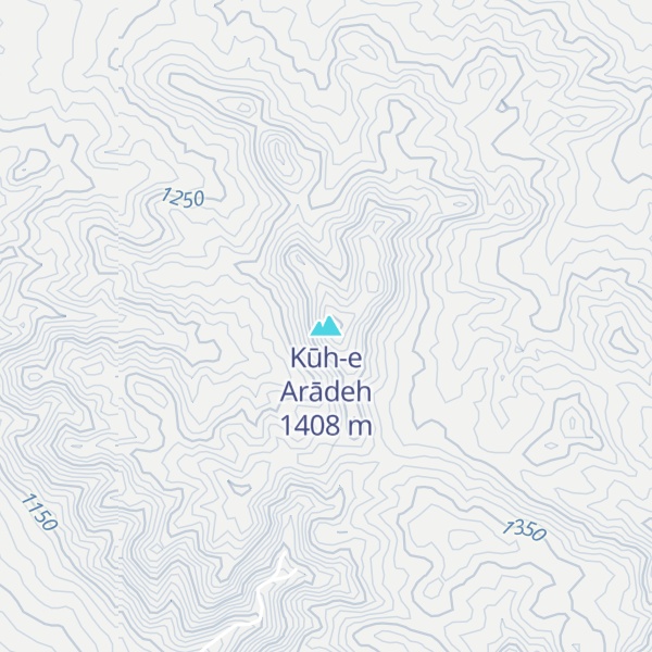 Map of Kūh-e Arādeh