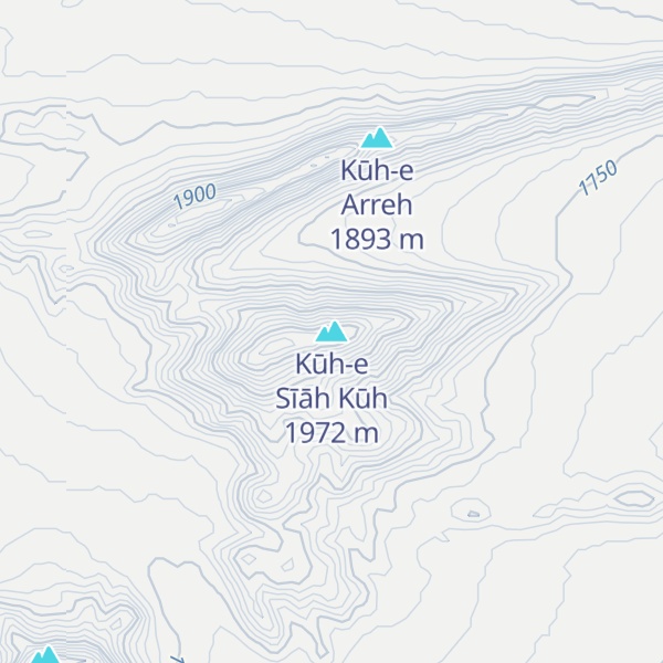 Map of Kūh-e Sīāh Kūh