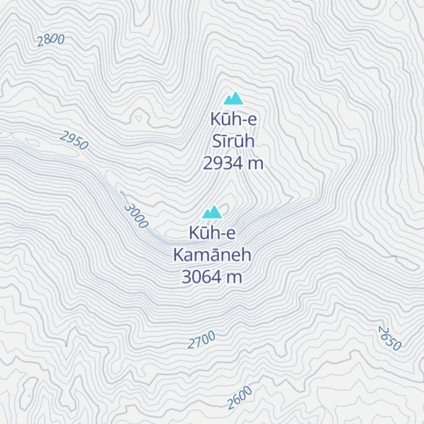 Map of Kūh-e Kamāneh