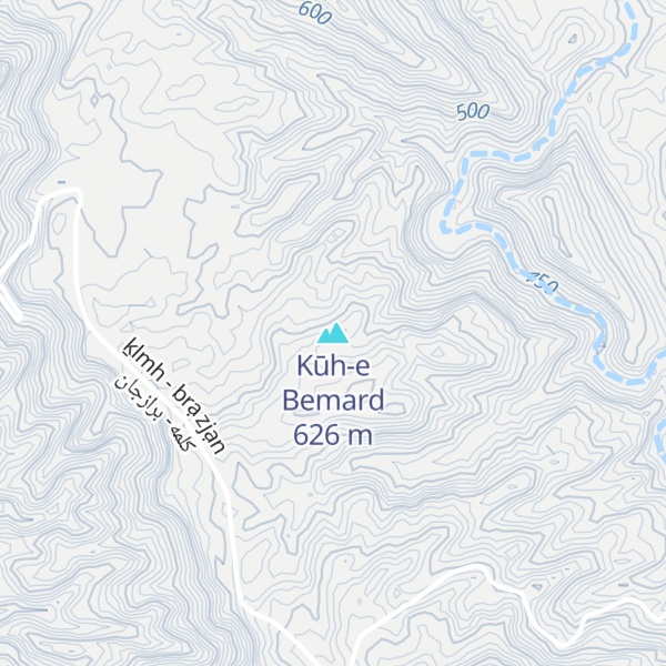 Map of Kūh-e Bemard
