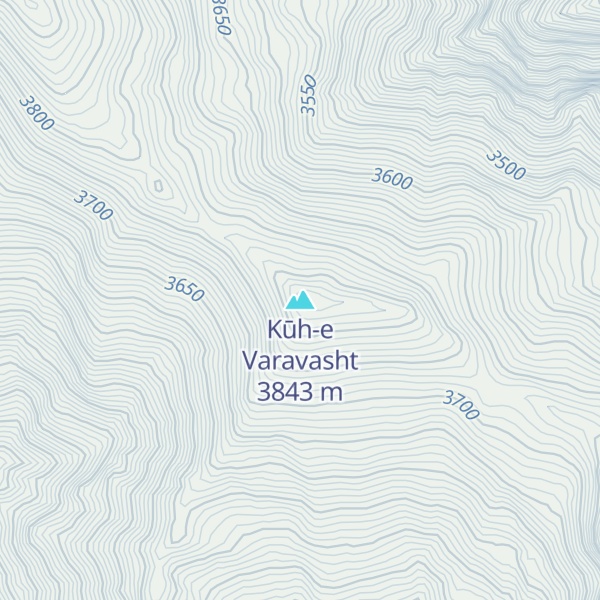Map of Kūh-e Varavasht