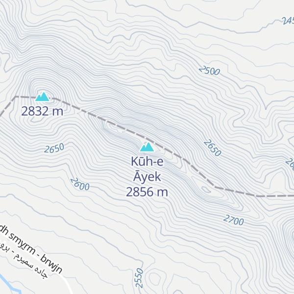 Map of Kūh-e Āyek