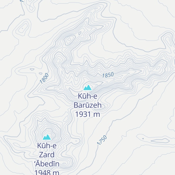 Map of Kūh-e Barūzeh