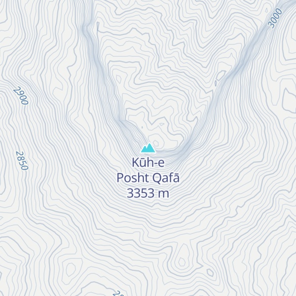 Map of Kūh-e Posht Qafā