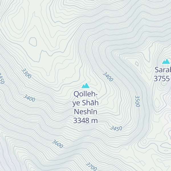 Map of Qolleh-ye Shāh Neshīn