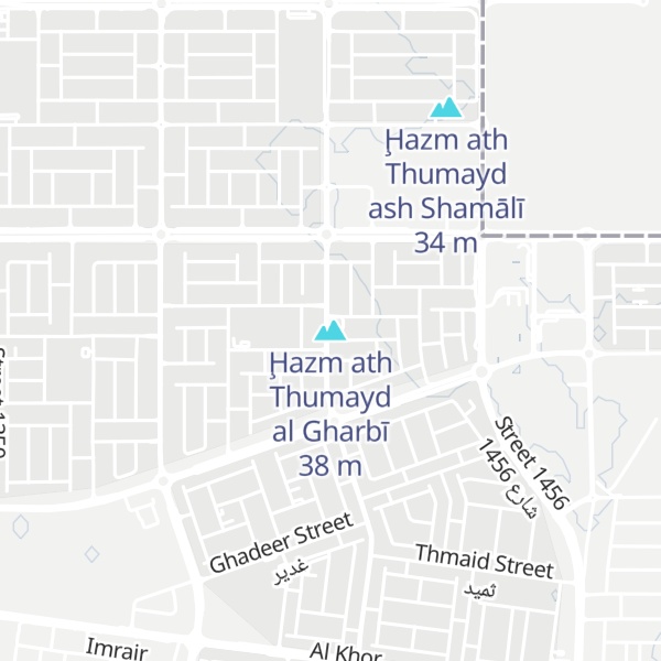 Map of Ḩazm ath Thumayd al Gharbī