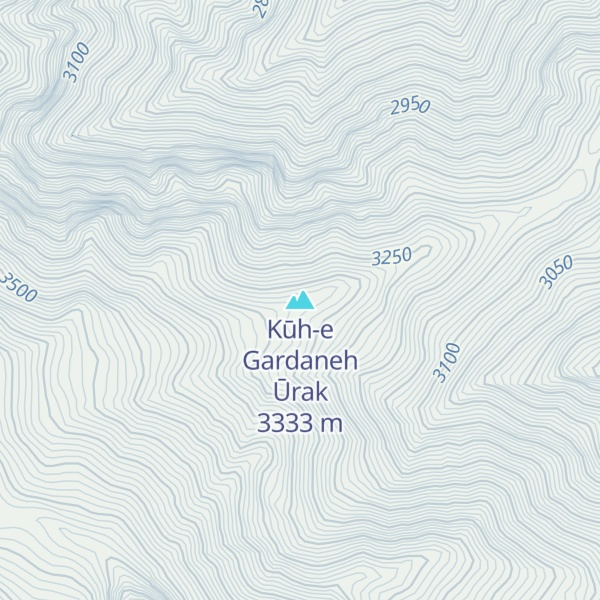 Map of Kūh-e Gardaneh Ūrak