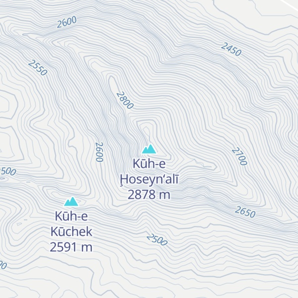 Map of Kūh-e Ḩoseyn‘alī