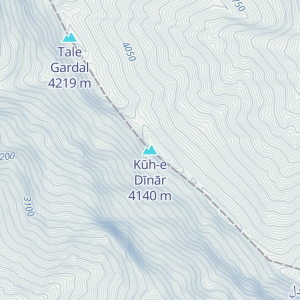 Map of Kūh-e Dīnār