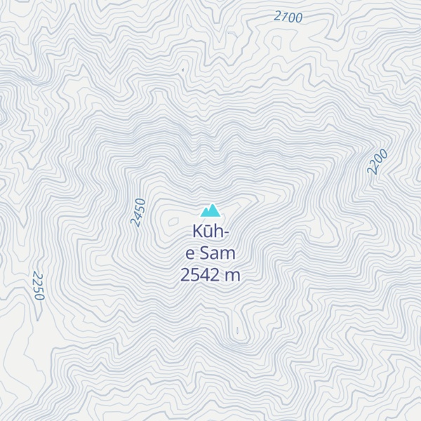 Map of Kūh-e Sam