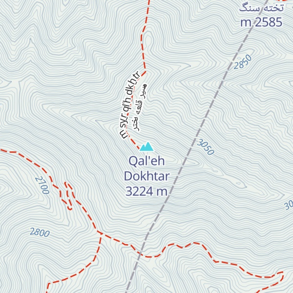 Map of Qal'eh Dokhtar