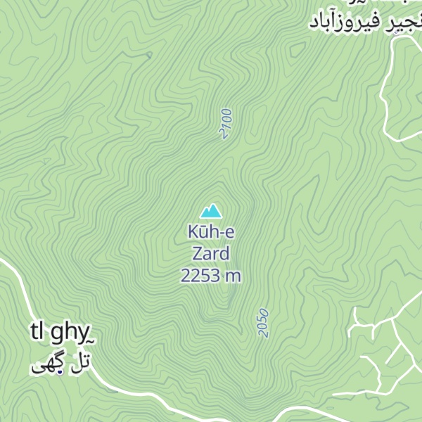 Map of Kūh-e Zard