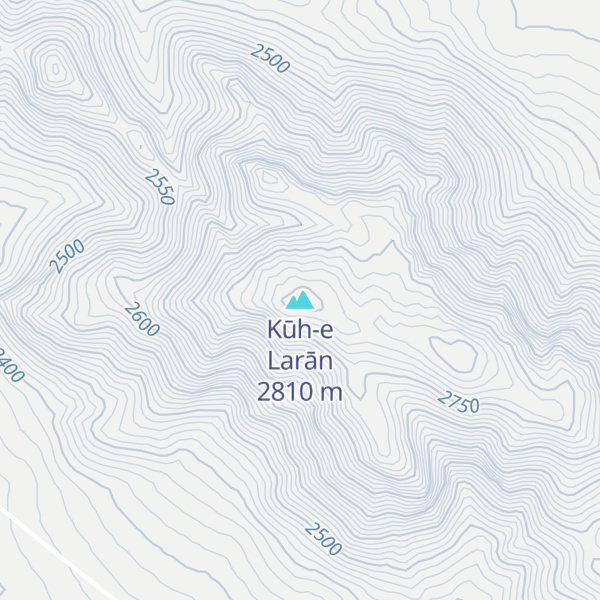 Map of Kūh-e Larān