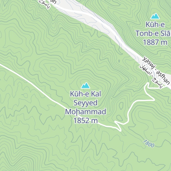 Map of Kūh-e Kal Seyyed Moḩammad