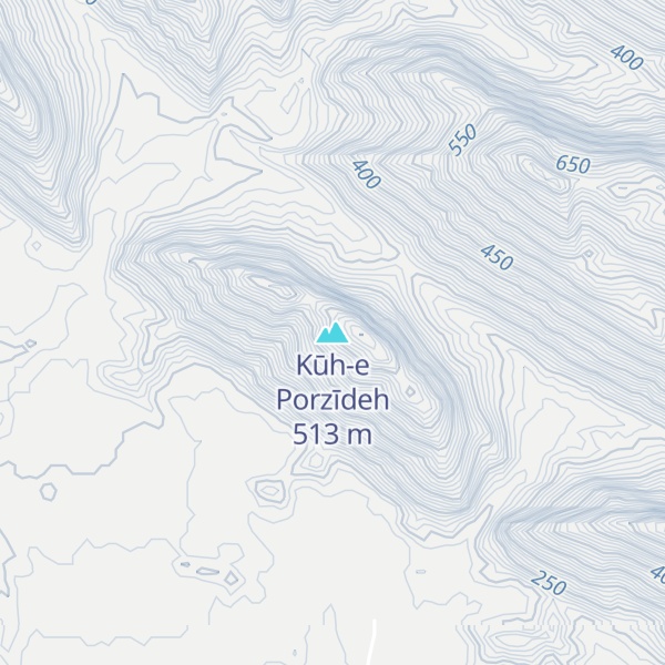 Map of Kūh-e Porzīdeh